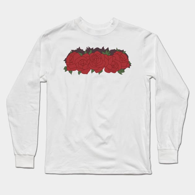 Flower Crown Long Sleeve T-Shirt by celestialuka